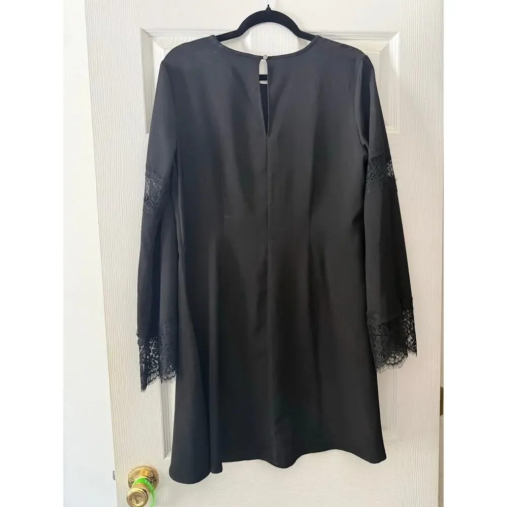 Black Bell Sleeved Dress By Mossimo Size Medium - Picture 2 of 6